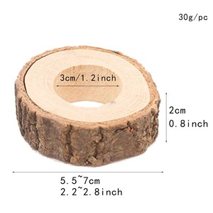 Porte-rond de serviette en bois brut pour décor de Table rustique événements de mariage fêtes hôtel salle à manger accent fait main naturel - Product Image 2