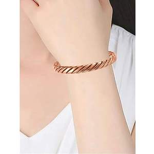 Pulsera de cobre y latón al por mayor para mujer, Escultura Moderna de China, joyería de moda, diseño hecho a mano - Product Image 1