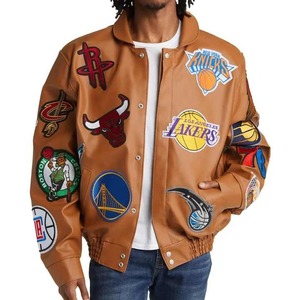 Patchs de broderie personnalisés Letterman cuir Varsity Bomber Jacket hommes 2025 nouveau Design entièrement personnalisé - Product Image 1