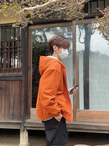 เสื้อแจ็คเก็ตกันลมสำหรับผู้ชายเสื้อกันลมมีฮู้ดเสื้อโค้ทลำลองสำหรับผู้ชายเสื้อแจ็คเก็ตฤดูใบไม้ร่วง - Product Image 5