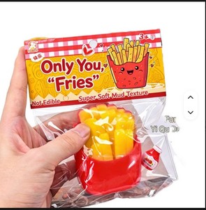 Jouet Squishy Frites Françaises 9 cm en TPR, Effet Boue, Jouet Sensoriel Anti-Stress Mignon pour Filles, Enfants et Adultes, Sans Liquide, Sans Gel - Product Image 3