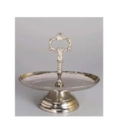 Support à gâteau ovale en métal doré de luxe, écologique, résistant au four, avec dôme en verre, plateau élégant pour gâteaux et pâtisseries, pour embellir la décoration de fête