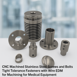 Tornillos y pernos de acero inoxidable mecanizados CNC Sujetadores de tolerancia ajustada con electroerosión por hilo para mecanizado de equipos médicos - Product Image 3