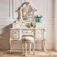 Vanité de maquillage Style européen avec coiffeuse de couleur blanche pour meubles de chambre à coucher, vente complète de meubles de maison