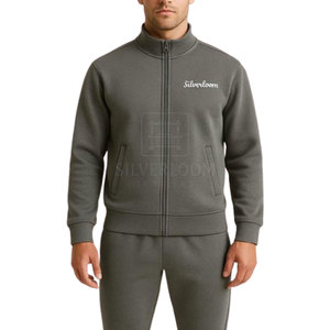 Premium Cotton Tracksuit For Men No Hood Design Custom Logo Embroidery Sports & Casual Wear OEM/ODM Available - Product Image 4