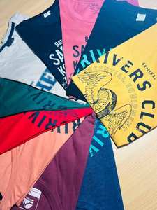 เสื้อยืดผู้ชายผ้าฝ้ายคุณภาพสูง - คละสีและไซส์ S-5XL ดีไซน์แฟชั่น สต็อกล้นจากบังกลาเทศ 5000 ตัว - Product Image 2