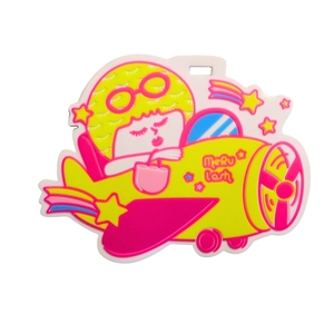 Etiqueta de maleta de diseño personalizado de PVC suave Etiqueta de equipaje de dibujos animados lindo - Product Image 3