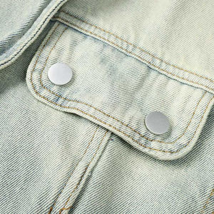 2025 Top Selling Premium Quality Women's Casual <b>Denim</b> <b>Jacket</b> Breathable Cotton Knitted Button OEM Service - Product Image 4