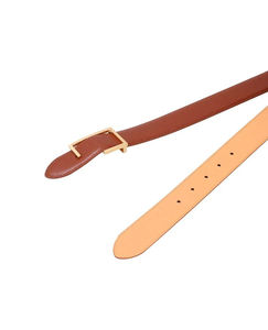 Ceinture habillée pour homme en cuir véritable OEM avec boucle à ardillon en alliage, logo personnalisable, longueur 30-48 pouces, haute qualité - Product Image 4