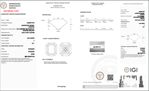 2,06 CT Radiant Cut Lab-grown Diamond IGI Certified F Color VS1 Clarity Lab-Stone - Product Image 5