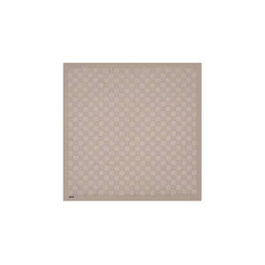 Écharpe carrée beige 100x100 pour femme avec monogramme - Product Image 1
