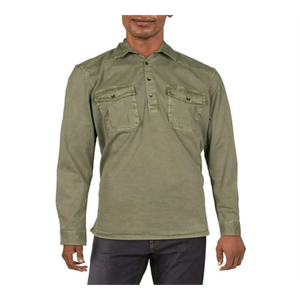 Camicia Casual da Uomo INC in Popeline con Colletto, Vestibilità Regolare, Bottoni, Traspirante, Design Verde, Maniche Lunghe, Collo Alto, Taglie da XS a 6XL - Product Image 4