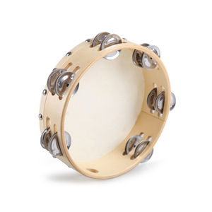 แทมบูรีนกรอบไม้แบบแผ่นเดียวและสองแถวเหมาะสำหรับดนตรีและการใช้บนเวที - Product Image 6