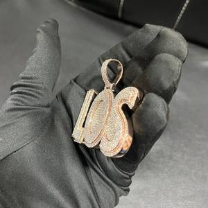 Bijoux fins personnalisés VVS Iced out Moissanite Pendentif Pass Diamond Tester Style Hip Hop pour cadeau - Product Image 2