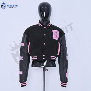 Veste universitaire pour homme de taille standard respirante, col montant, broderie personnalisable, veste d'hiver pour la vente en gros - Product Image 1