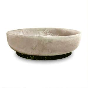 Bol de service en résine décoratif antique moderne, fait à la main, poli, d'origine indienne, écologique, passe au lave-vaisselle, pour les fêtes - Product Image 4