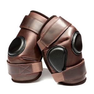 Rodilleras de Equitación de Alta Calidad, 100% Cuero Vacuno, con Logotipo Personalizado, Par para Adultos, Carreras de Caballos - Product Image 3