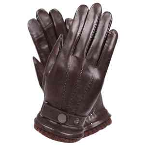 Guantes de cuero a la moda para mujer, puños tejidos con volantes, estilo de muñeca, guantes negros de cuero de oveja auténtica, guantes de cuero cómodos - Product Image 5