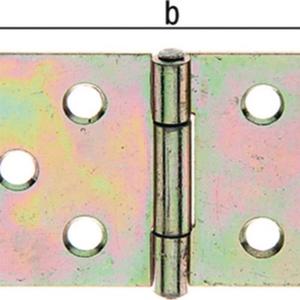 Bisagra de Acero Crudo GAH Versión Ancha 100x150mm Galvanizada Amarilla para Organizadores de Gabinetes - Product Image 1
