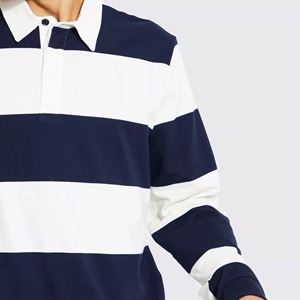 Polo de rugby respirant et doux pour homme, manches longues, personnalisé, 100% coton, uni, imprimé, respirant, maillot de rugby pour homme - Product Image 4