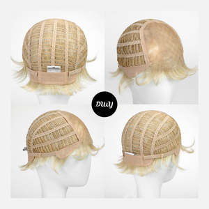 วิกผมสังเคราะห์ทรงพิกซี่สีบลอนด์ Bella-DWY แบบ Free Part พร้อมเชือกผูกผมด้านหน้าแบบโปร่งใส - Product Image 2