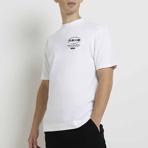 Vintage Fit Custom Screen Print Poly-Cotton <b>Tee</b> <b>Shirt</b> Bulk Supplier T <b>Shirt</b> for Men's and Women's - Product Image 2