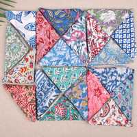 Juego de 20 Pañuelos Hechos a Mano, Ecológicos, de Algodón Orgánico, Cuadrados, Unisex, para Regalo