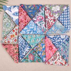 Ensemble de bandanas écologiques faits à la main, lot de 20, tendance, unisexe, en coton biologique, carré, idée cadeau - Product Image 4