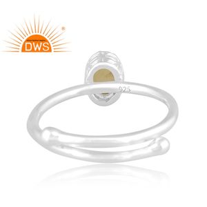 แหวนพลอยเพอริดอตธรรมชาติแร่เงินสเตอร์ลิงแหวนวางซ้อนกันได้ผู้ผลิตเครื่องประดับตามสั่ง - Product Image 4