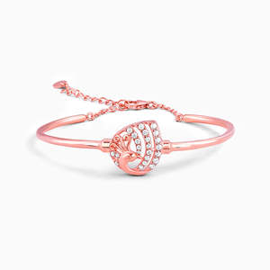 925 <b>Silver</b> Rose Gold GIVA Bracelet <b>for</b> <b>Women</b> Mayir Collection of Elegant Crystal Bracelets & <b>Bangles</b> - Product Image 3