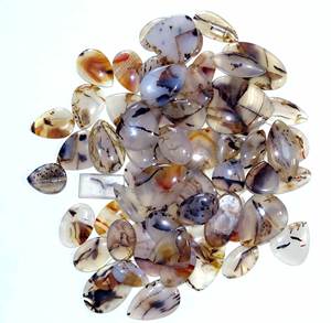 หินควอตซ์ธรรมชาติอัญมณีทรงหลังเบี้ยหินโมรา Montana แบบหลวม - Product Image 2