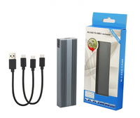 Disco duro externo USB 3,2 Gen 2 A NVME PCI-E SATA M-Key Aluminio M.2 NVME SATA SSD Carcasa adaptadora