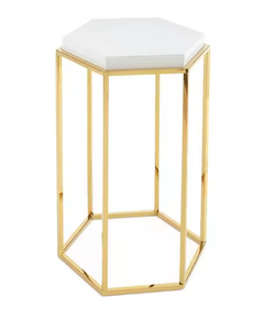 Manufacturer Wholesaler of Furniture Stainless Steel Square Gold Finished Side <b>Table</b> with <b>Marble</b> Top Used for Living Room Decor - Product Image 3