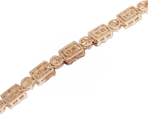 Cadena de tenis de un tono chapada en oro rosa Moissanite Diamond Iced Out S925 joyería de Hip Hop de plata esterlina - Product Image 5