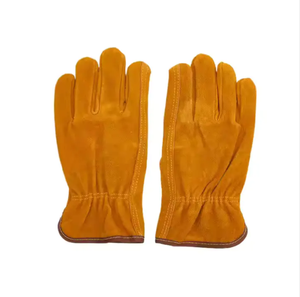 ถุงมือช่างเชื่อมหนังสำหรับงานหนักถุงมือเซฟตี้โลหะทนทานและทนทานต่อการสึกหรอจากจีน - Product Image 4