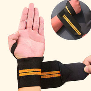 Muñequeras de soporte de mano para levantamiento de pesas de nuevo diseño de buena calidad a la venta muñequeras elásticas ajustables para Fitness impresas personalizadas - Product Image 3