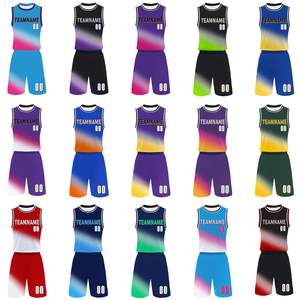 Uniforme de Baloncesto Estampado de Talla Grande de Primera Calidad, Absorbente de Humedad y Transpirable, Colores Personalizables, 100% Poliéster, Precio - Product Image 1