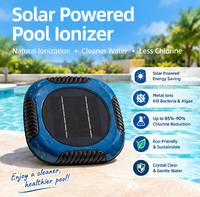 Ioniseur solaire pour piscine, purificateur d'eau de piscine alimenté par l'énergie solaire, ioniseur en cuivre écologique pour le nettoyage de la piscine