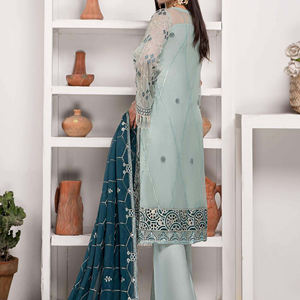 Nuevos diseños de traje de césped de estilo pakistaní con bordado pesado Colección de verano Salwar Kameez pakistaní - Product Image 5