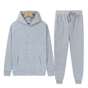 New Fashion Men Oversized Hoodie And <b>Trouser</b> Two Pieces Set Men Casual Tracksuit 100%Cotton Winter Wear Solid Color Tracksuits - Product Image 6