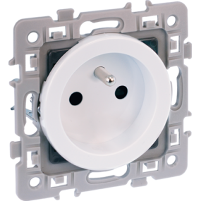 Rénovation Blanc 2P + T Square Socket avec Griffes Fiches et douilles pour l'amélioration de l'habitat - Product Image 1