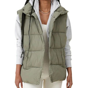 Chaleco Acolchado sin Mangas para Mujer, de Alta Calidad, Personalizado, Informal, con Cremallera, Ligero, Transpirable, Ropa de Abrigo para Invierno - Product Image 1