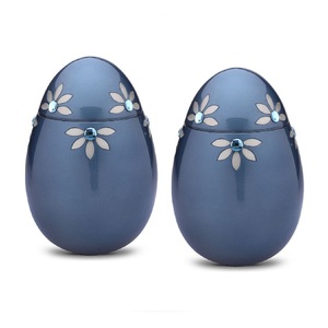 Urne de crémation en métal violet nouveau Vase de forme ovale Art déco pour le stockage des cendres adultes bébés animaux de compagnie sac noir Vase de sol fonctionnel - Product Image 2