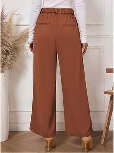 Plain Blank Works robe pantalon extérieur mode Golf coton Slim Fit affaires respirant Flare empilé dames pantalons pantalons - Product Image 4