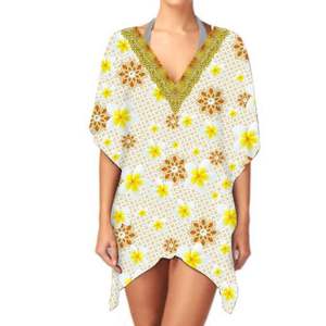 Robe caftan courte pour femmes Design tendance, tissu doux et léger, parfait pour les tenues d'été sexy et confortables - Product Image 6