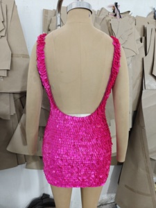 Sea shell Elegant Beaded Embroidered Evening Gown Beautiful Handwork Neck Sleeveless Long Floor Formal <b>Party</b> <b>Prom</b> Dress - Product Image 2