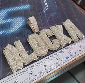 จี้เพชรสีขาว14K ประดับเพชร VVS สำหรับงานปาร์ตี้หรือฮิปฮอปสร้อยคอสำหรับผู้ชาย - Product Image 4