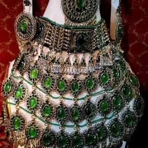 Conjunto de joyería Kuchi afgano collares tribales pendientes Matha Patti Vintage Kuchi Tribal afgano gitano hecho a mano monedas antiguas conjuntos de joyería - Product Image 2