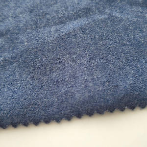 Tela de Felpa Francesa al por Mayor, Gruesa, 385 GSM, Elástica, Teñida en Azul, 58% Algodón, 39% Poliéster, 3% Elastano, para Sudaderas con Capucha para Niñas - Product Image 3