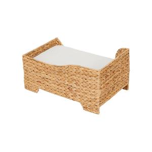 New Arrival Handwoven Wicker Water Hyacinth Pet <b>Bed</b> Eco Friendly Handmade Natural Woven <b>Dog</b> Cat <b>Bed</b> Wholesale Factory Supplier - Product Image 5
